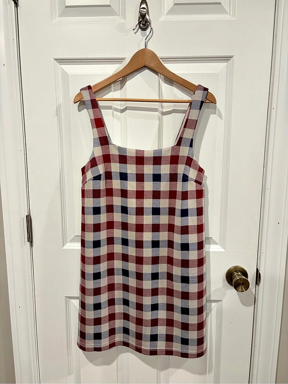 Maeve Checkered Mini Dress in Red & White Size Small NWT